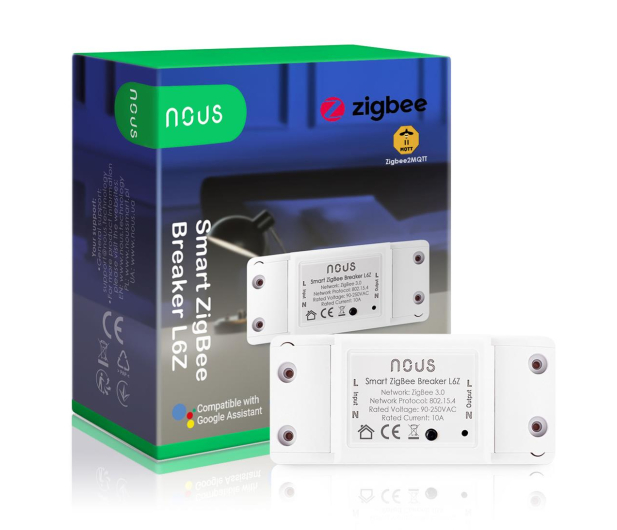 Nous Inteligentny przekaźnik łącznikowy ZigBee L6Z TUYA - 1153096 - zdjęcie